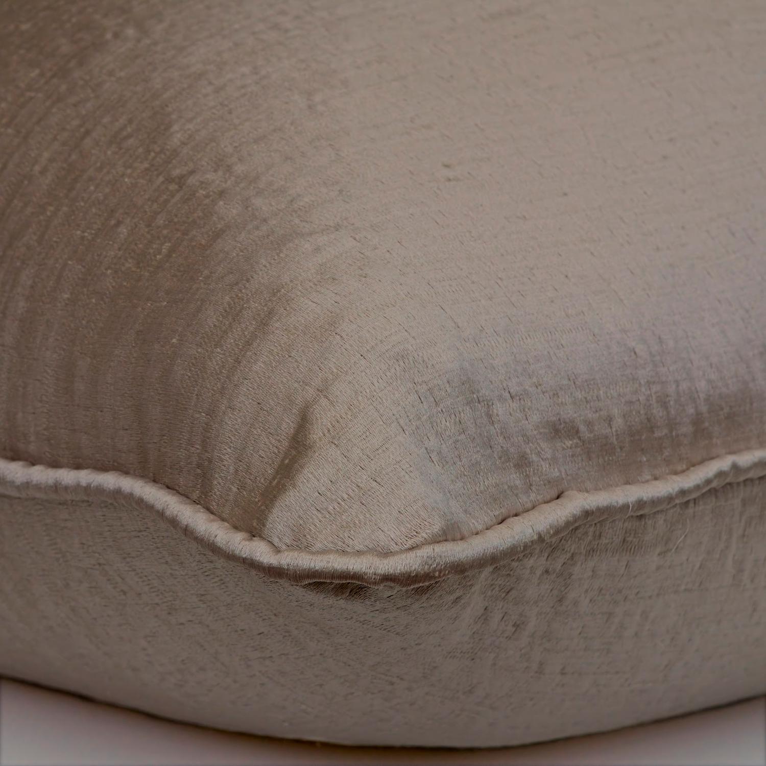 Columbus Thunder Sustainable Feather Cushion 55cm X 55cm - Andrew Martin Satin Plain