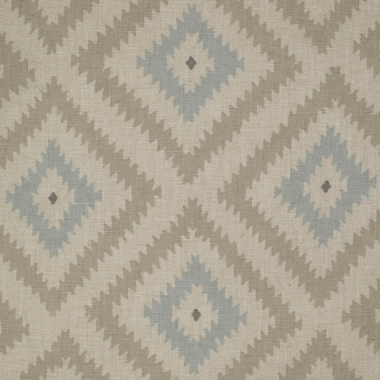 Glacier Powder Sustainable Feather Cushion 55cm X 55cm - Andrew Martin Eco-conscious Linen Blend Viscose Blend Geometric Kilim