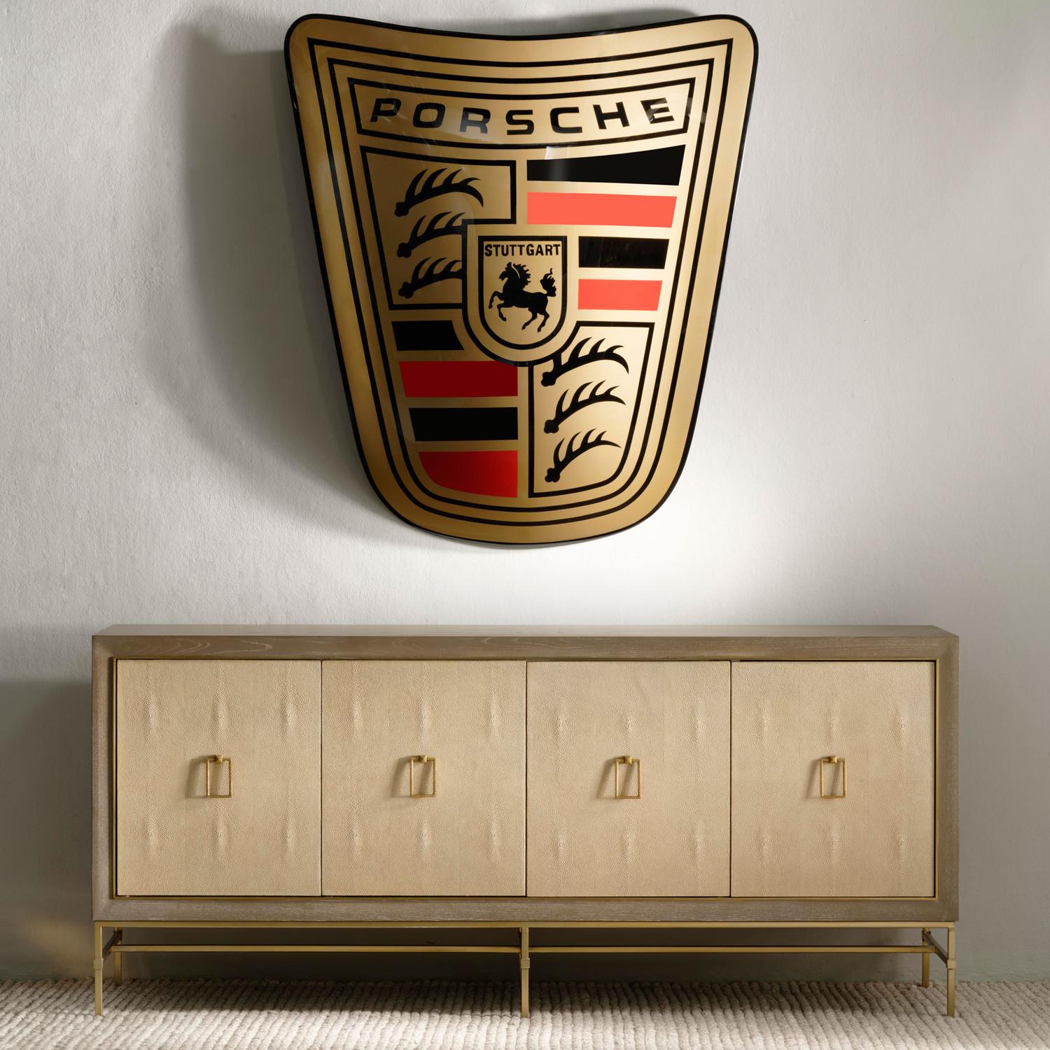 Edith Sideboard Latte Sideboard Ivory Shagreen - Andrew Martin