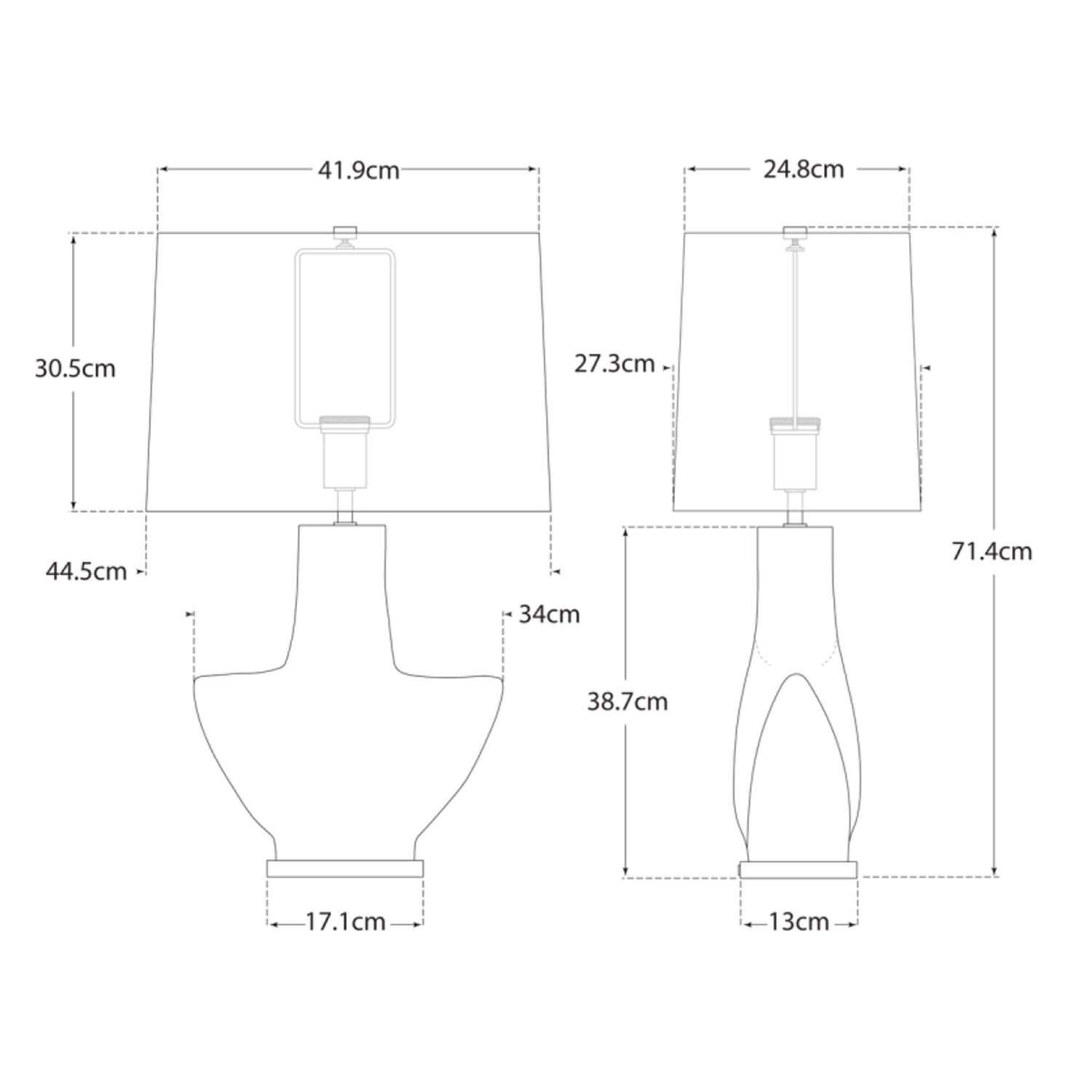 Armato Table Lamp Brass Table Lamp Brass White - Andrew Martin