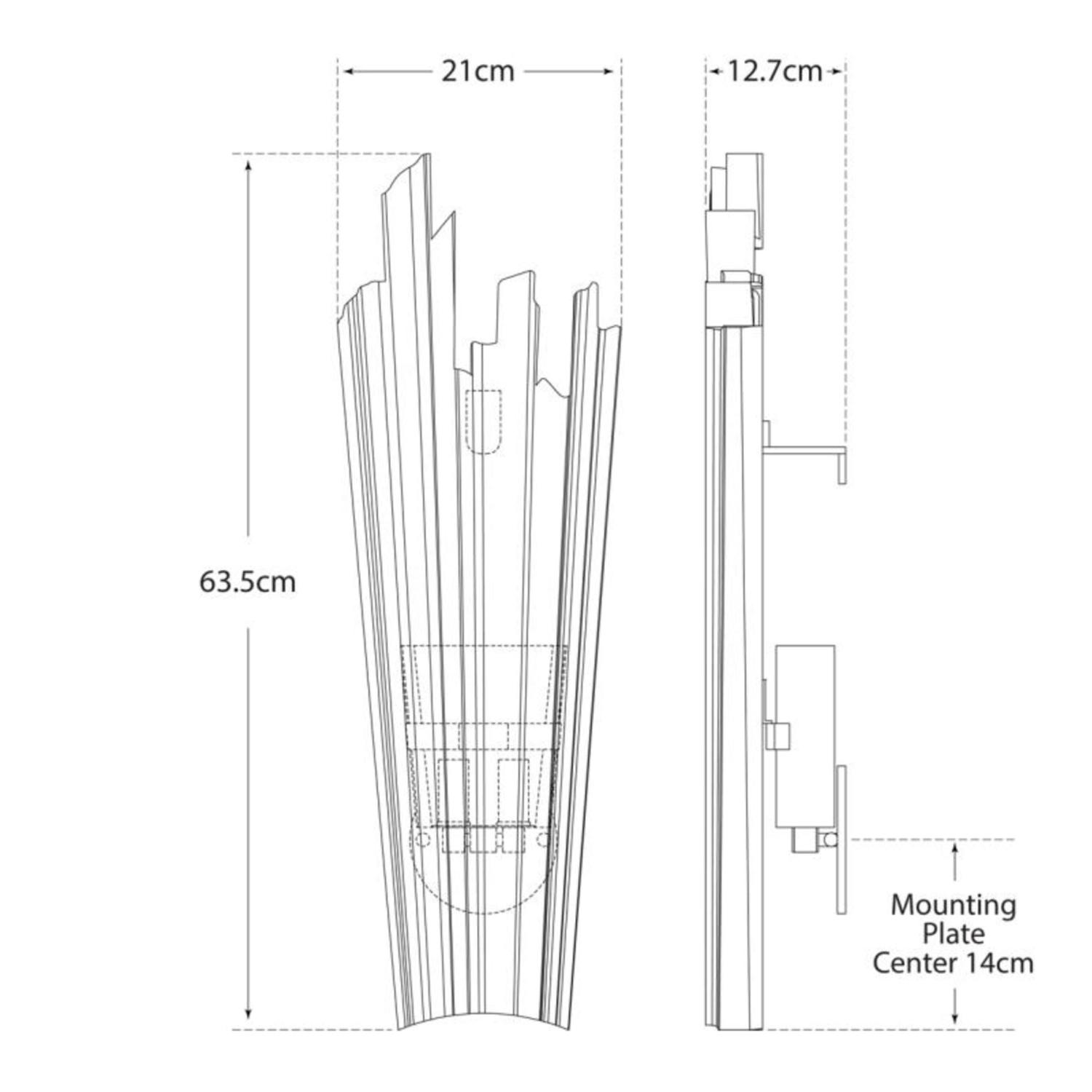 Claymore Wall Light Silver Wall Light Medium Burnished Silver Leaf - Andrew Martin