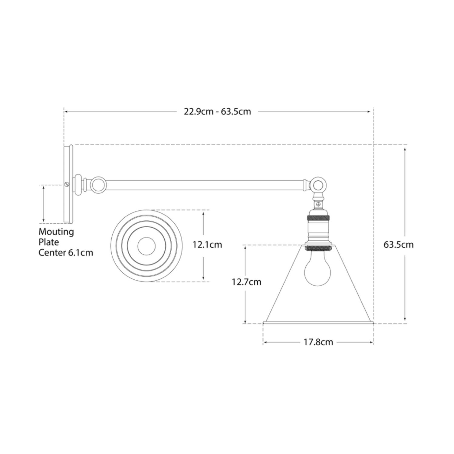 Boston Wall Light Bronze Wall Light - Andrew Martin