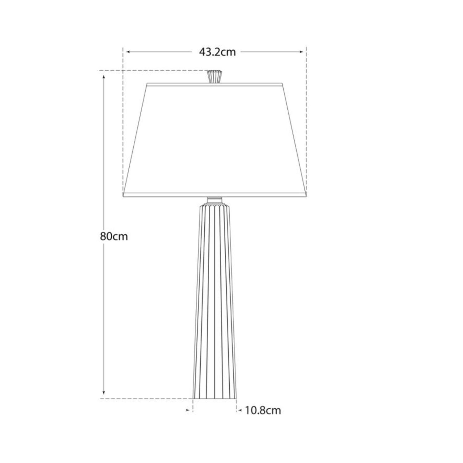Fluted Spire Table Lamp White Table Lamp Plaster White - Andrew Martin
