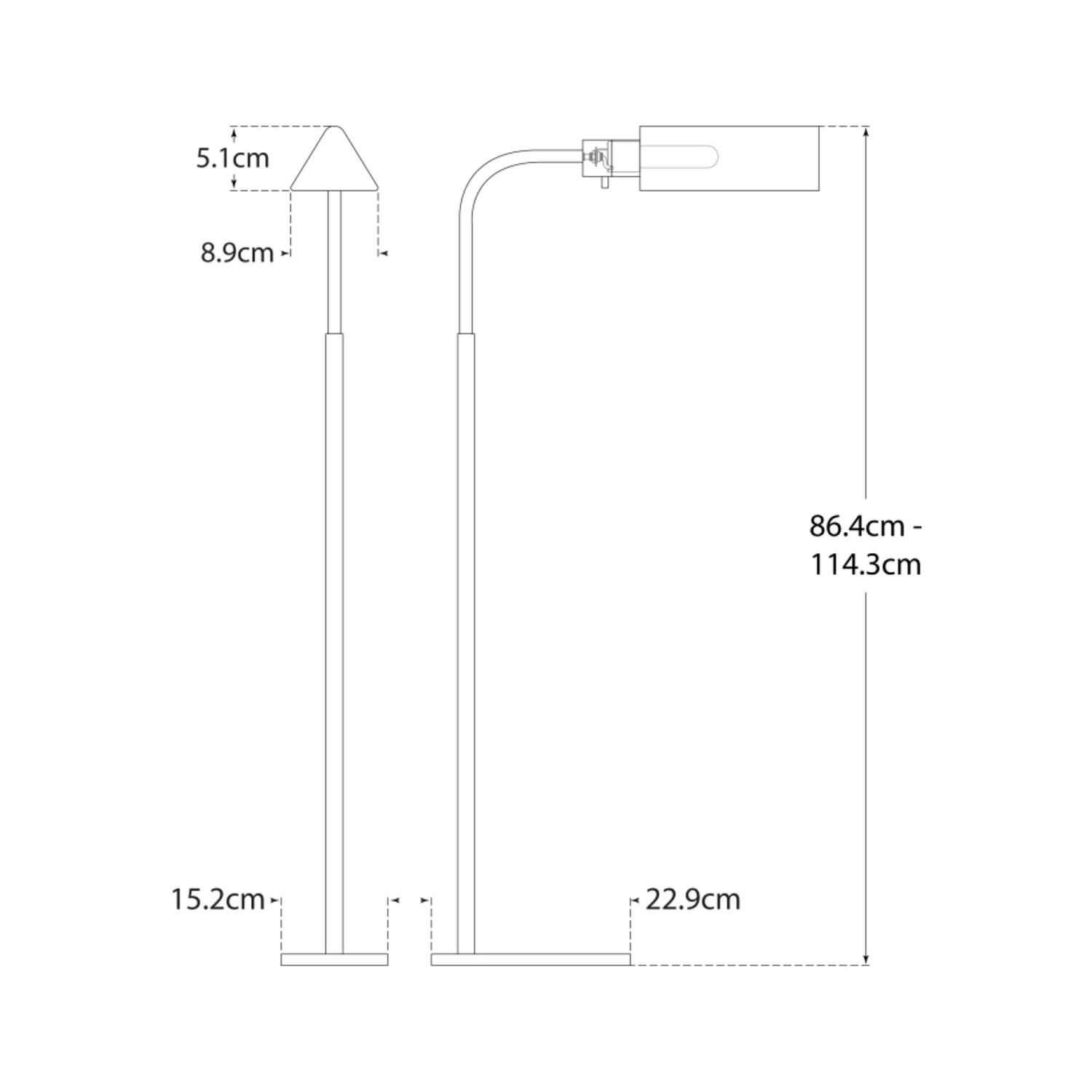 Studio Floor Lamp Nickel Floor Lamp Polished Nickel - Andrew Martin