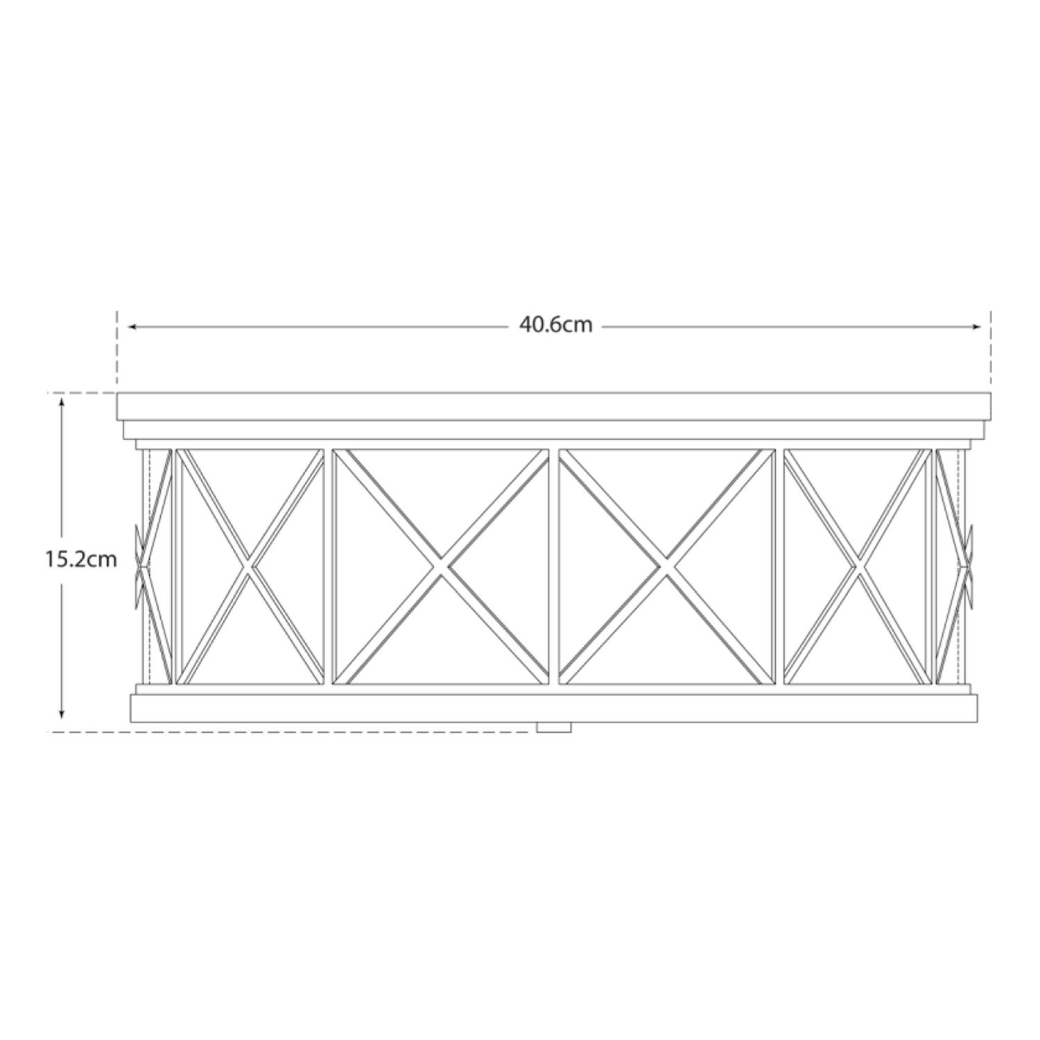 Montpelier Flush Bronze Ceiling Light Large - Andrew Martin