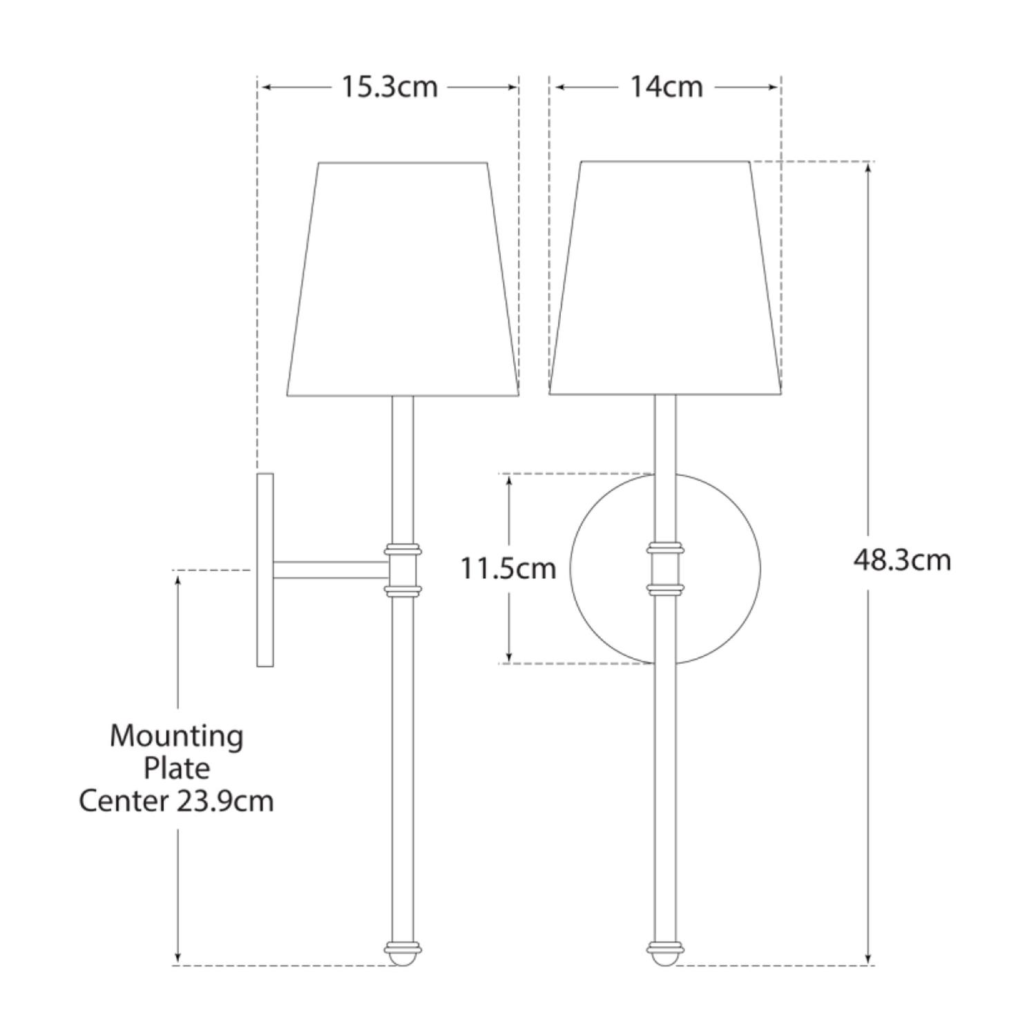 Camille Wall Light Nickel Wall Light Polished Nickel - Andrew Martin