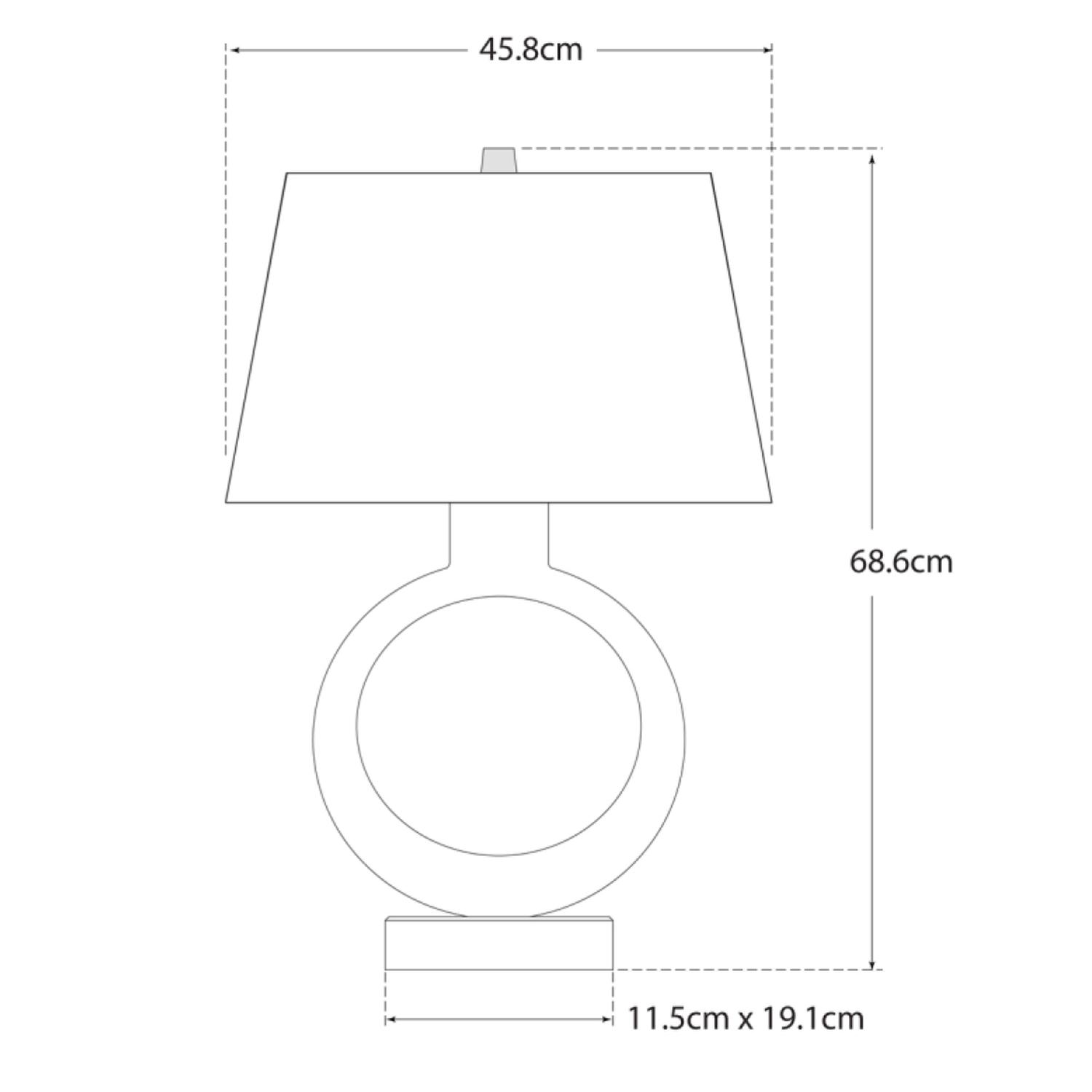 Ring Form Table Lamp Brass Table Lamp Large Antique-burnished Brass - Andrew Martin