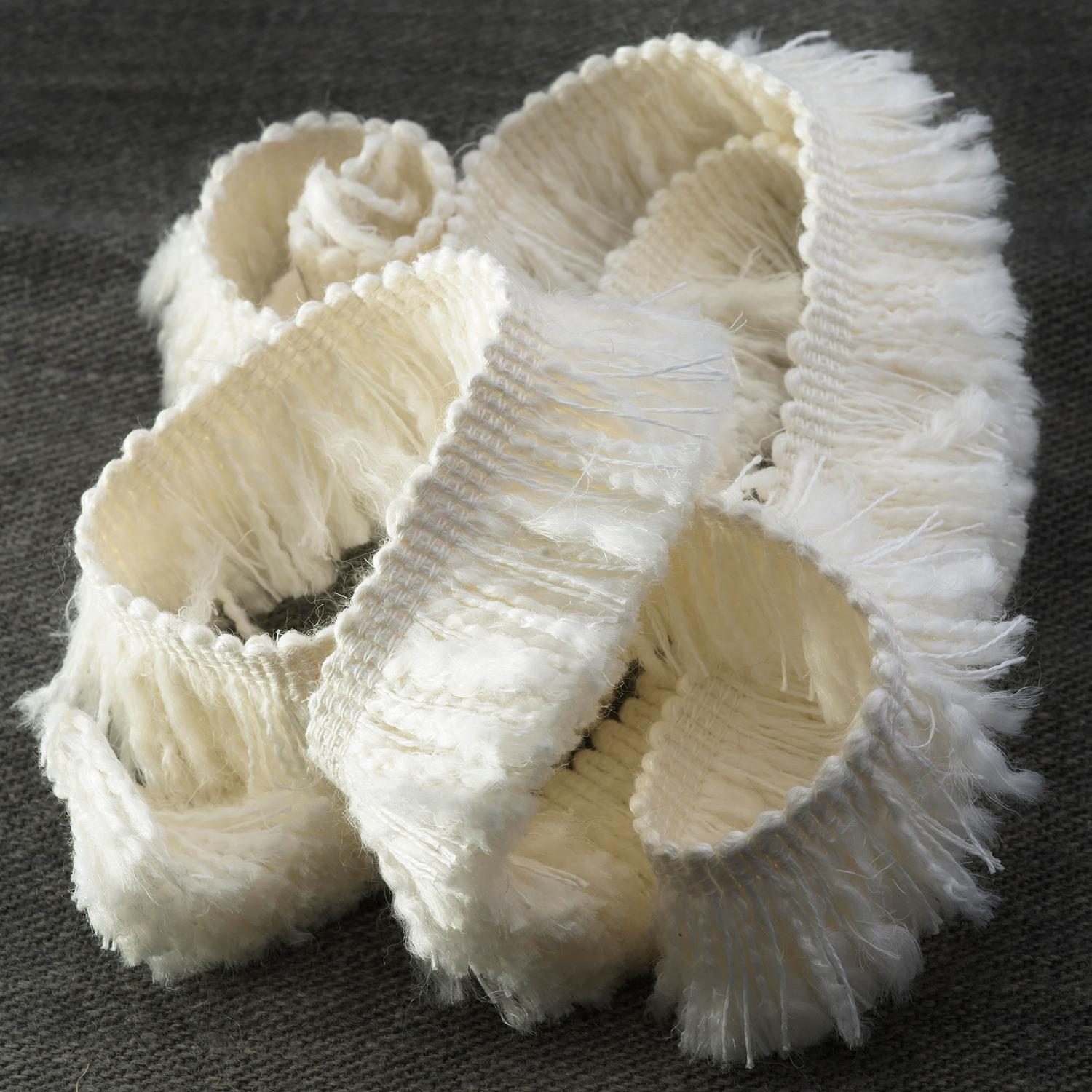 Beagle Salt Vesper Sustainable Feather Cushion Salt Vesper - Andrew Martin With Trim Fringe Linen Linen Blend Plain