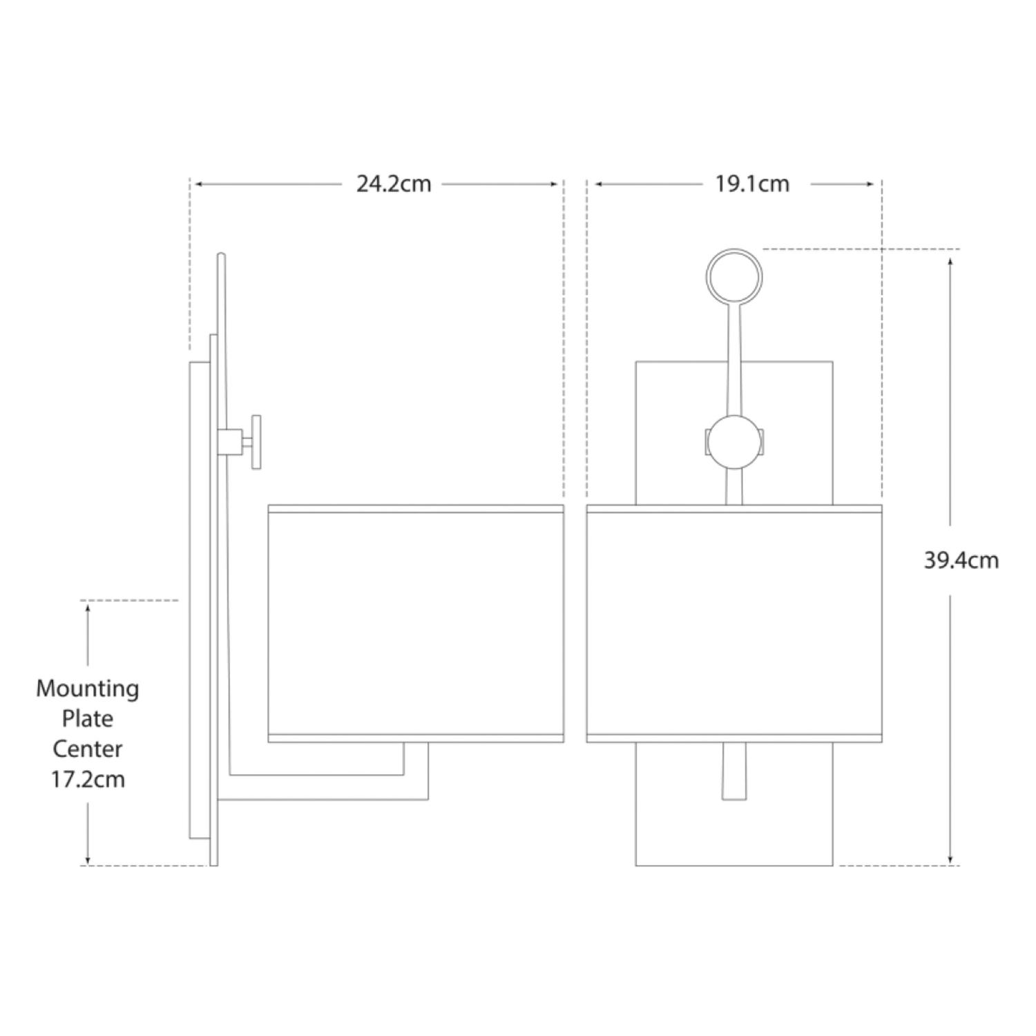 Aspen Wall Light Black - Andrew Martin