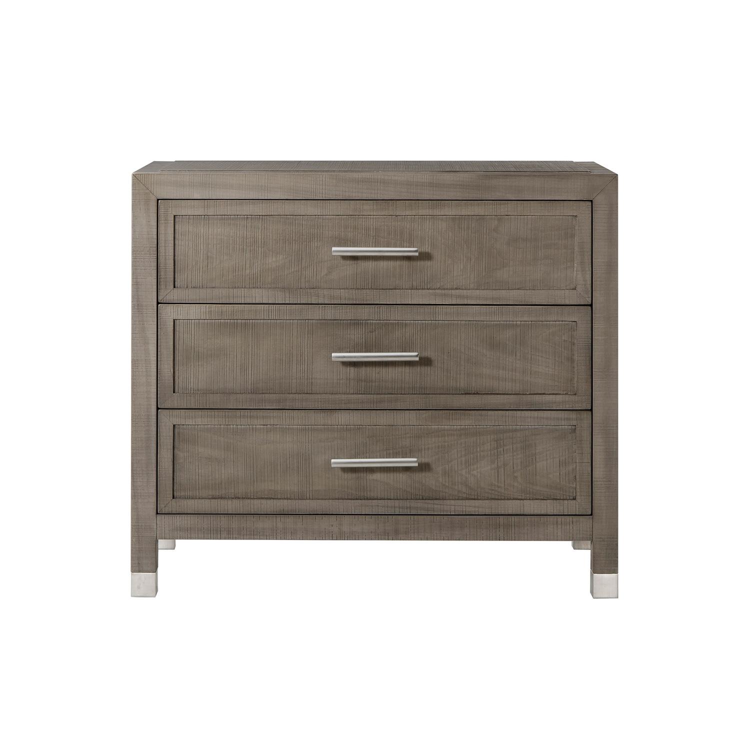 Raffles Nightstand Grey Nightstand - Andrew Martin