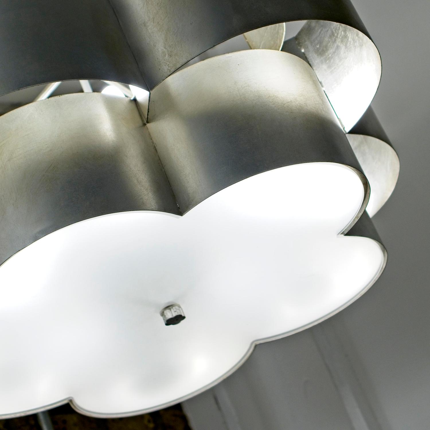 Arabelle Pendant Silver Pendant Light Burnished Silver Leaf - Andrew Martin