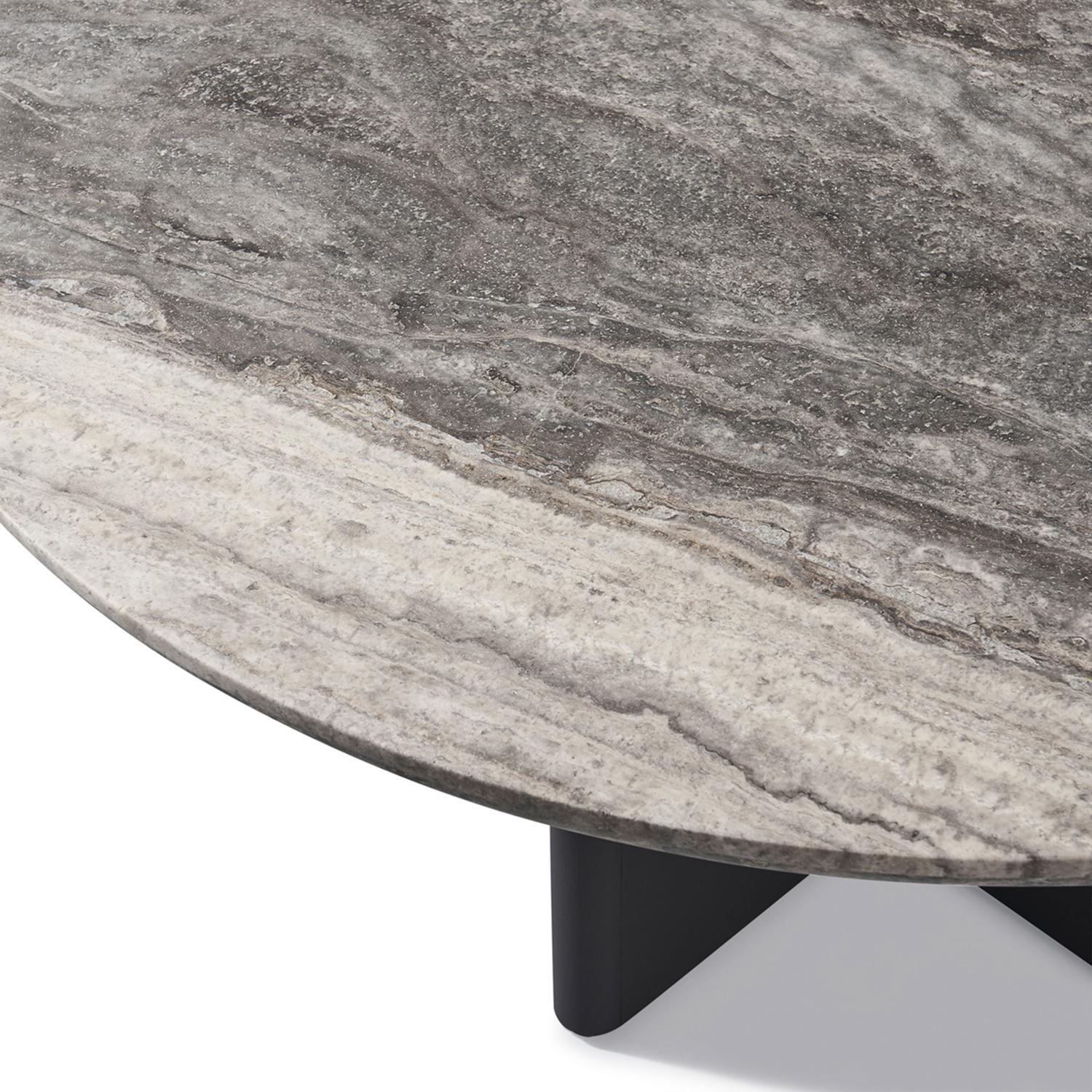 Caicos Round Dining Table Slate Outdoor Round Dining Table Dark Grey - Andrew Martin