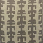 Geometric design, woven in smoky grey