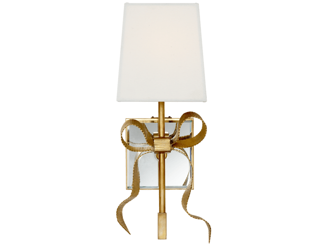 Ellery Wall Light in Soft Brass with Cream Shade Andrew Martin