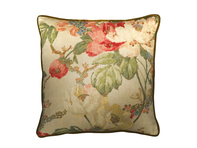 Peony Natural Cushion Floral Feather Cushion Andrew Martin