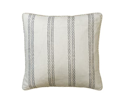 Striped linen cushion
