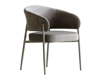 grey velvet dining chair