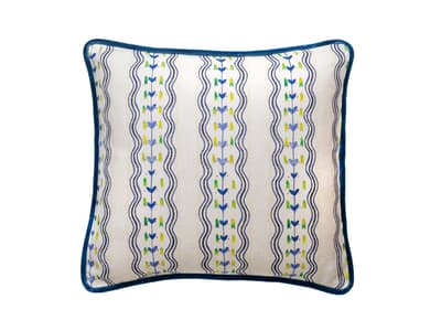 Cushion in rich blue stripes