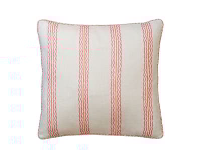 Striped linen cushion