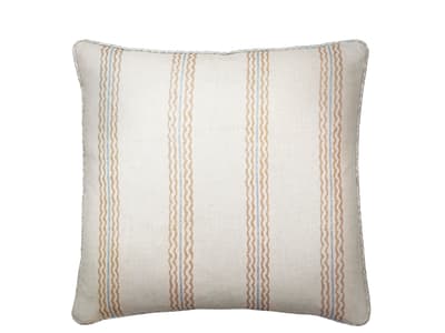 Striped linen cushion