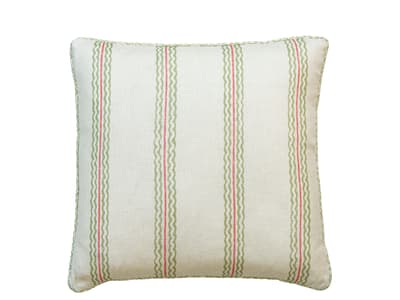 Striped linen cushion