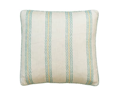 Striped linen cushion