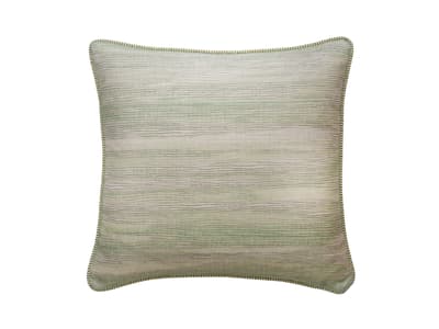 Cushion in gentle green brush marks