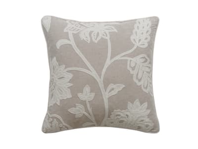 Calm tropical embroidery cushion