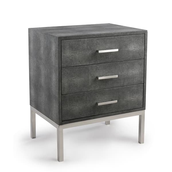 Jasper Bedside Table Grey, Side Chest, Grey - Andrew Martin thumbnail