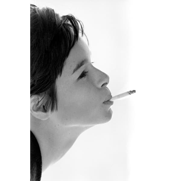 Up In Smoke - Geraldine Chaplin, Photographic Artwork, Black & White - Andrew Martin thumbnail