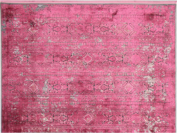 luxury Persian rug in cerise red