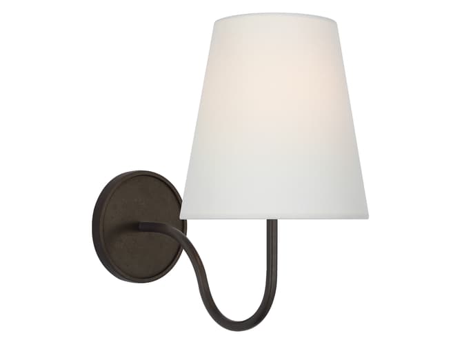 classic wall light in aged iron