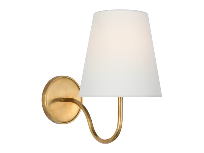 classic wall light in antique brass