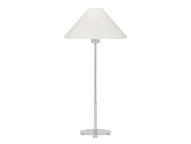 Elegant table lamp in polished nickel
