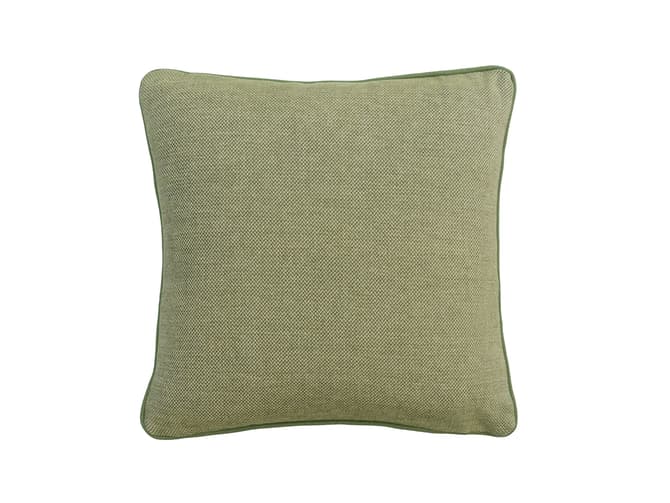 Cushion in a spring green weave