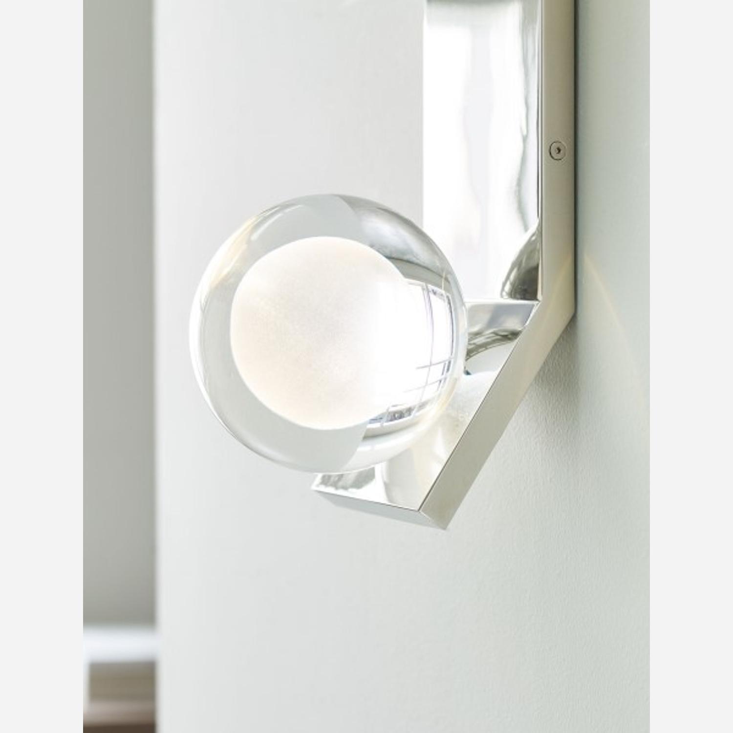 Mina Wall Light Nickel Wall Light Polished Nickel - Andrew Martin