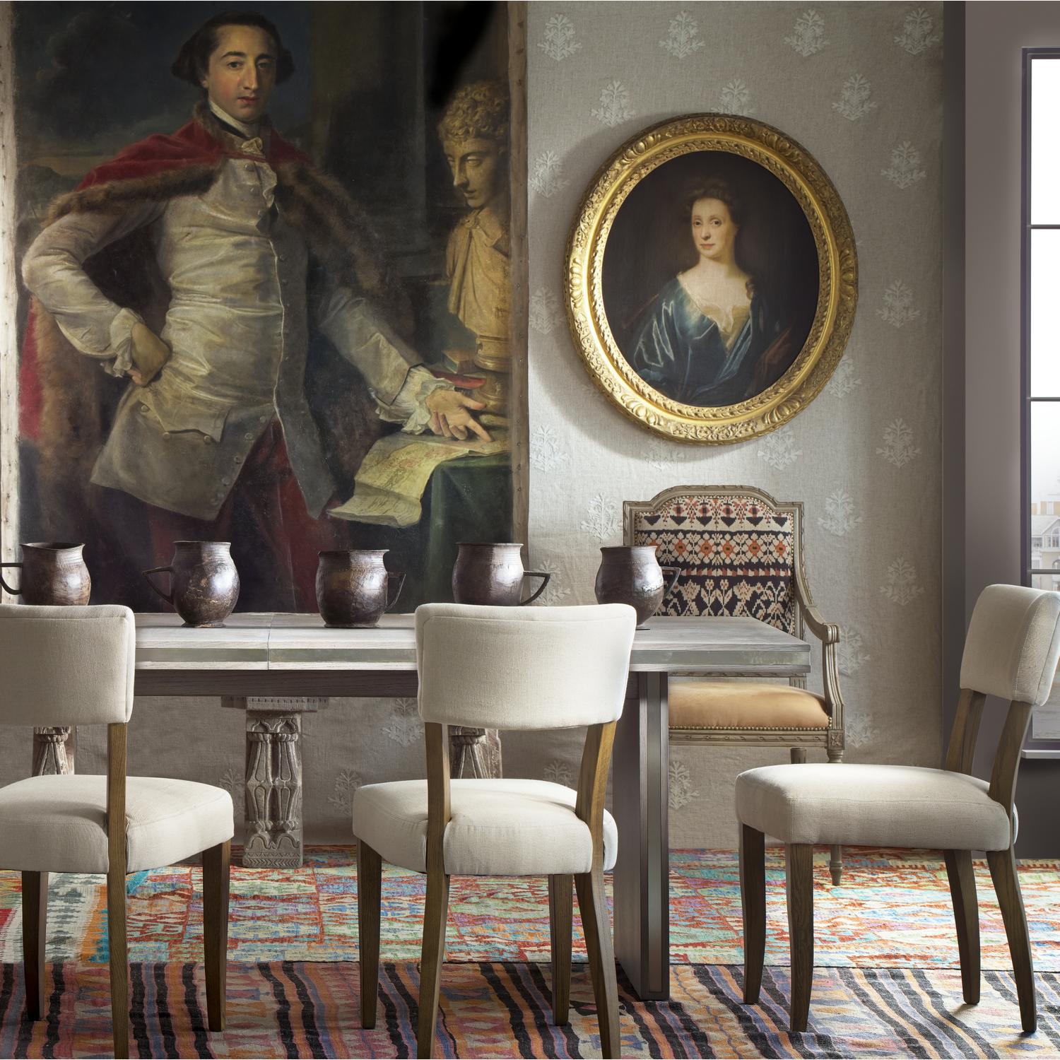 Diego Dining Chair Dining Chair Light Neutral - Andrew Martin Linen