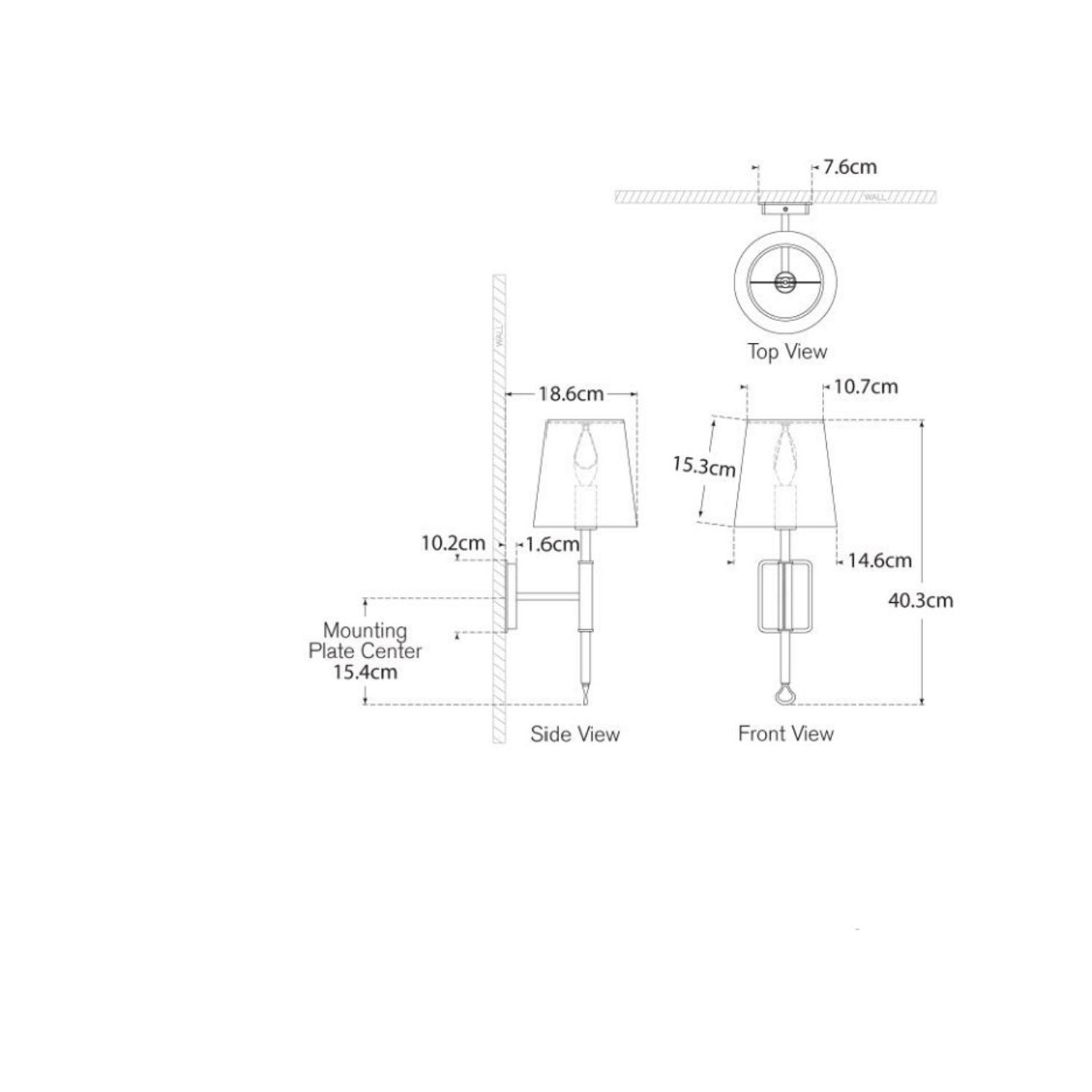 Griffin Wall Light Brass Leather Light Hand-rubbed Antique Brass - Andrew Martin