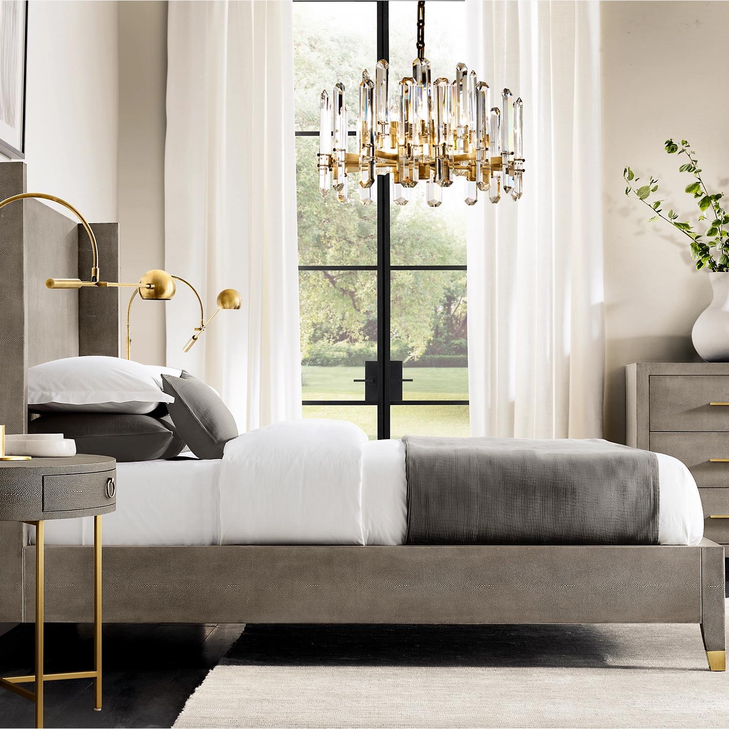 Bonnington Chandelier Brass Large Hand-rubbed Antique Brass - Andrew Martin