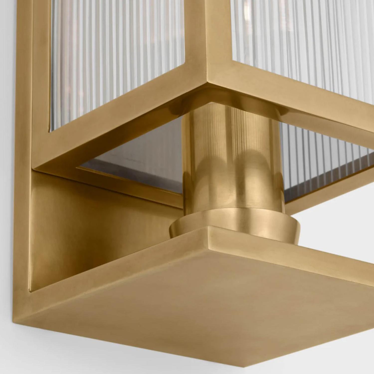 York Box Wall Light Soft Brass Light - Andrew Martin