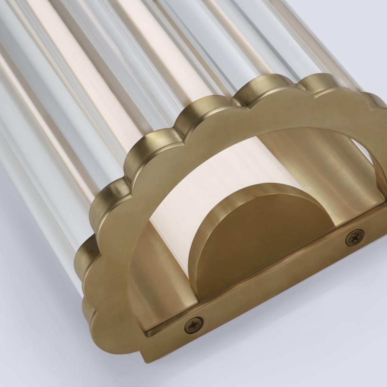 Kean Wall Light Brass Wall Light Large Antique-burnished Brass - Andrew Martin