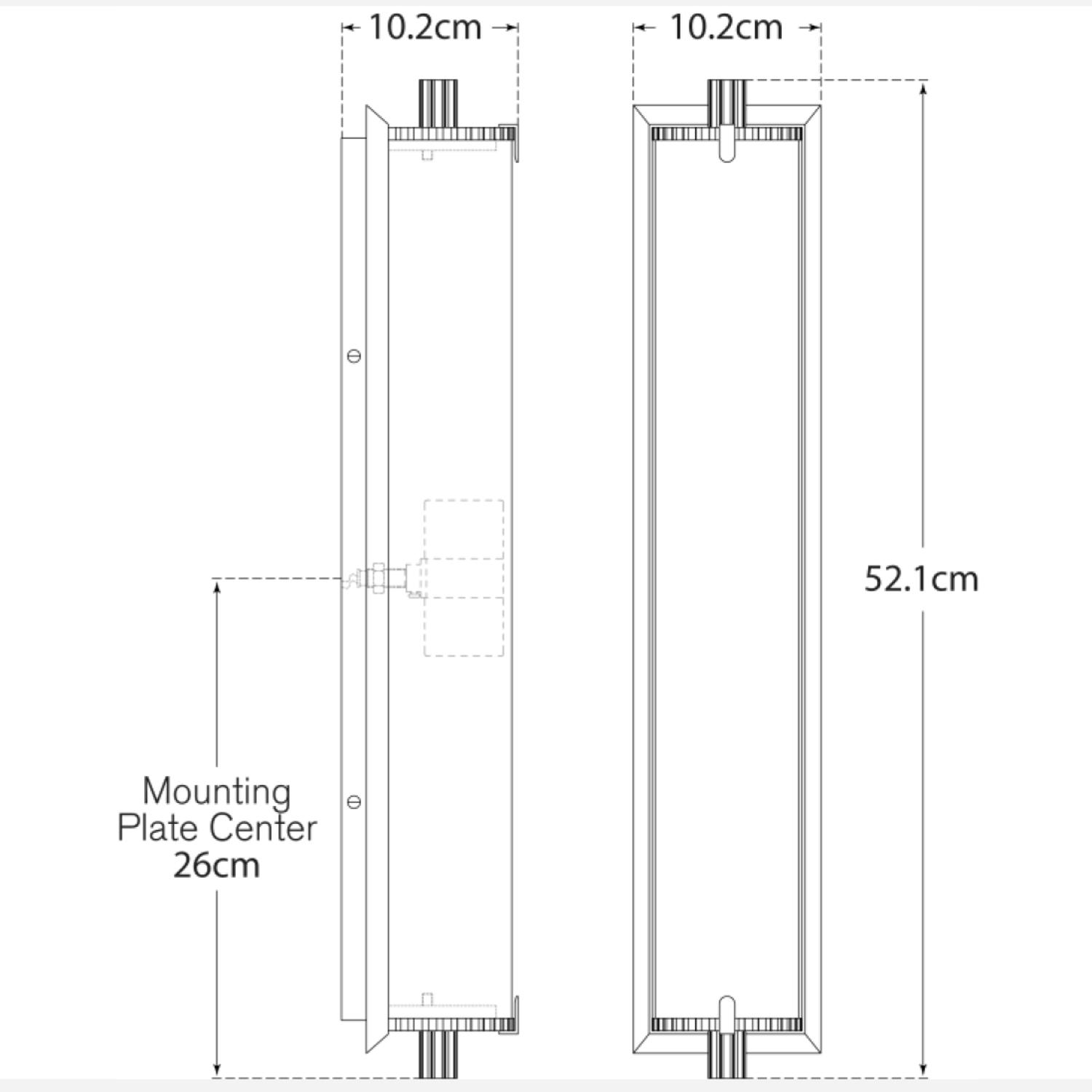 Calliope Tall Wall Light Bronze Wall Light Tall Bronze White Glass - Andrew Martin