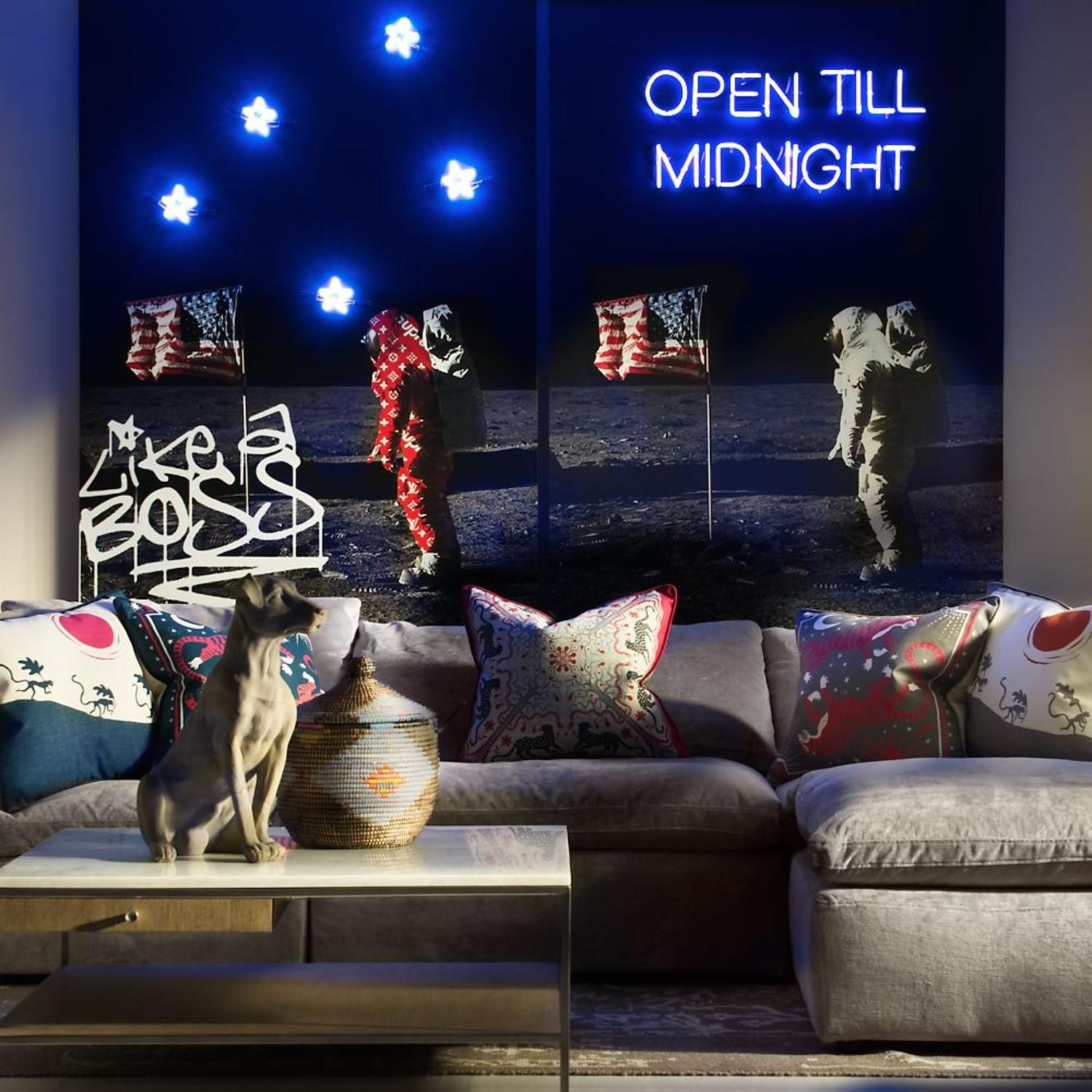 Neon - Moon Landing 100x150 100cm X 150cm - Andrew Martin