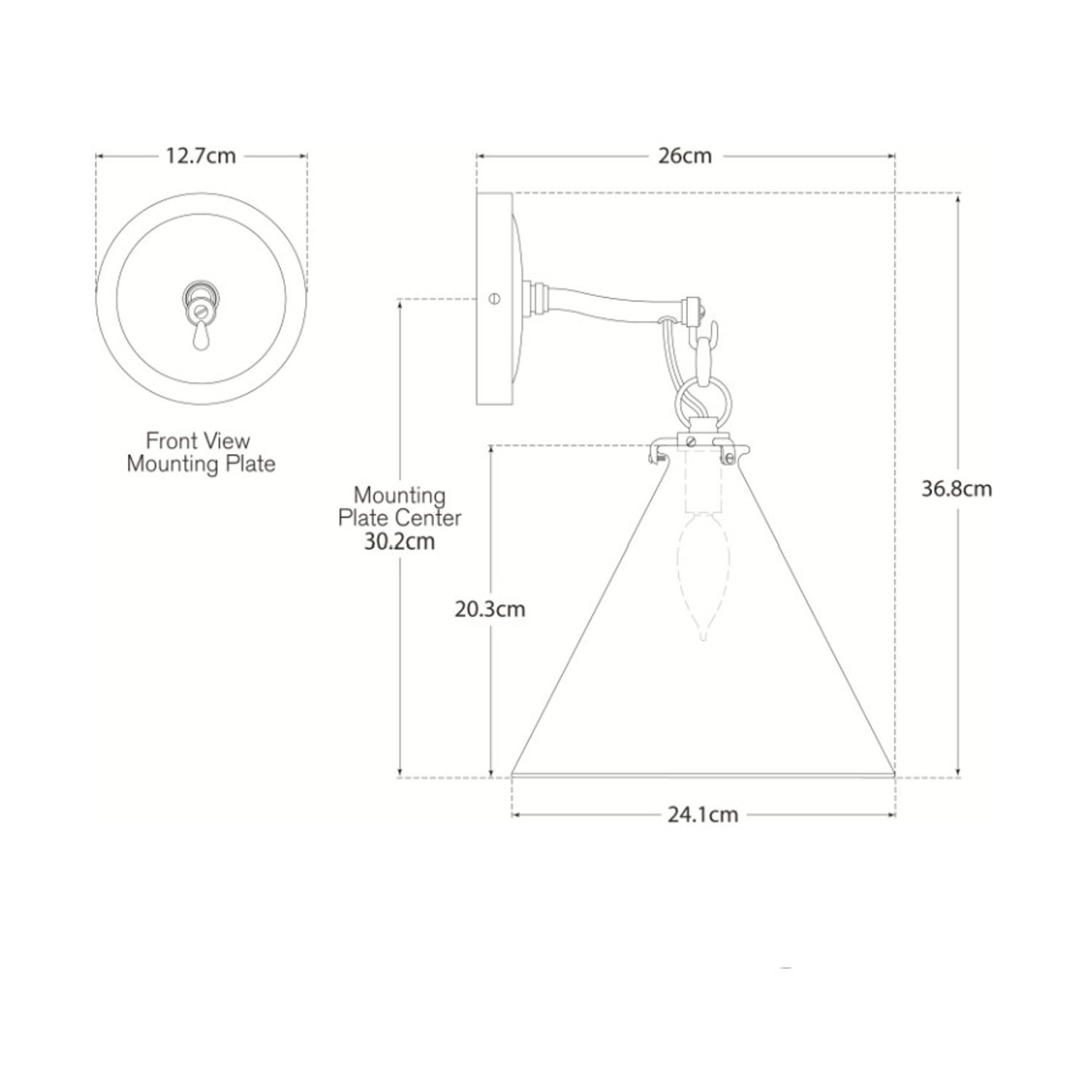 Katie Conical Wall Light Bronze Light - Andrew Martin