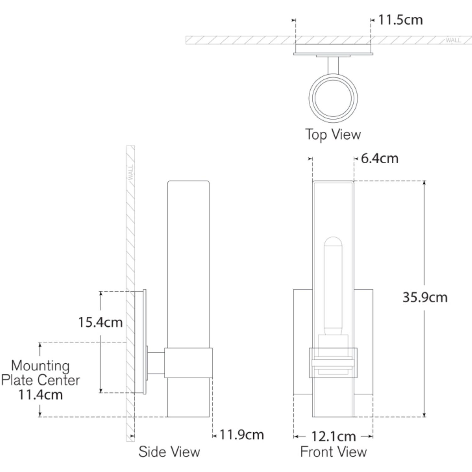 Presidio Outdoor Wall Light Bronze Wall Light Bronze Clear Glass - Andrew Martin