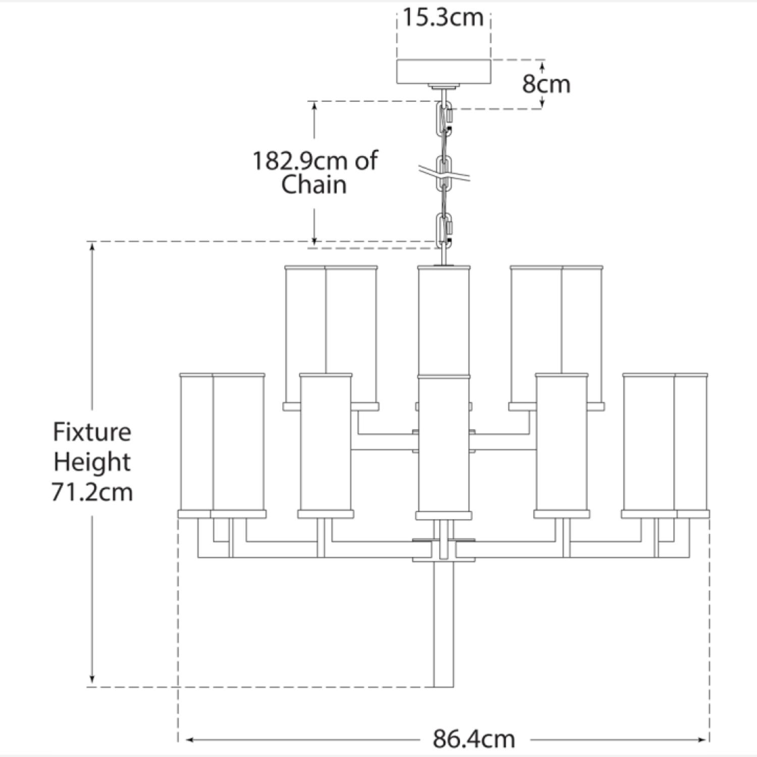 Liaison Chandelier Bronze 2 Tier - Andrew Martin