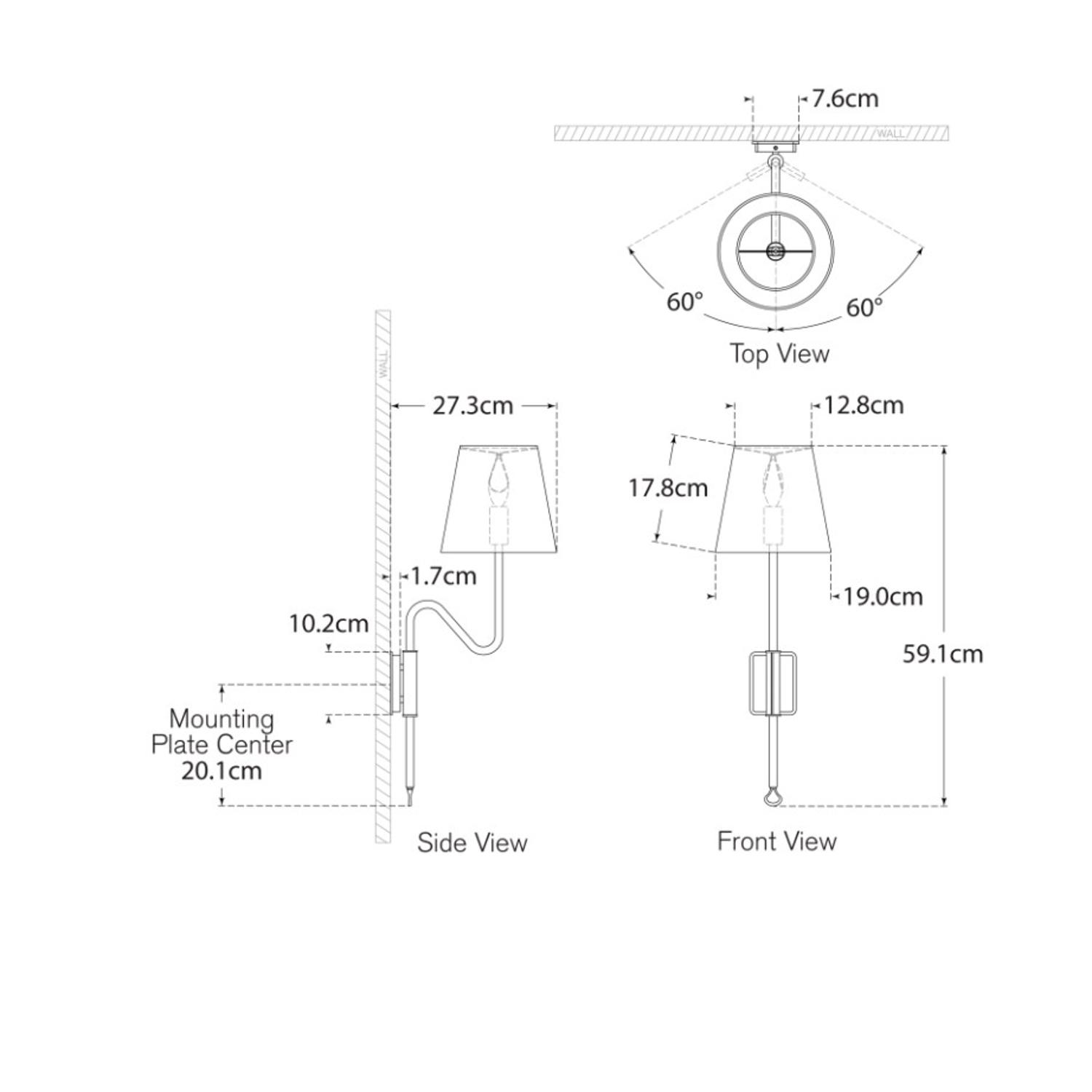 Griffin Wall Light Bronze Light Bronze Chocolate Leather - Andrew Martin