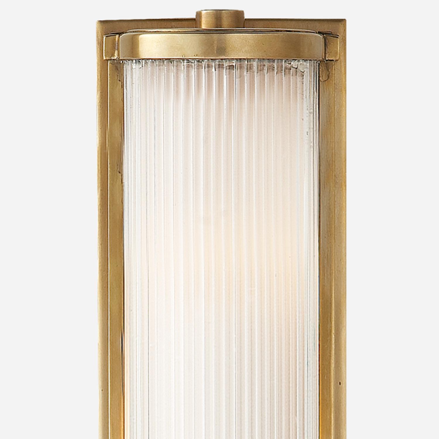 Dresser Wall Light Brass Wall Light Long Hand-rubbed Antique Brass - Andrew Martin