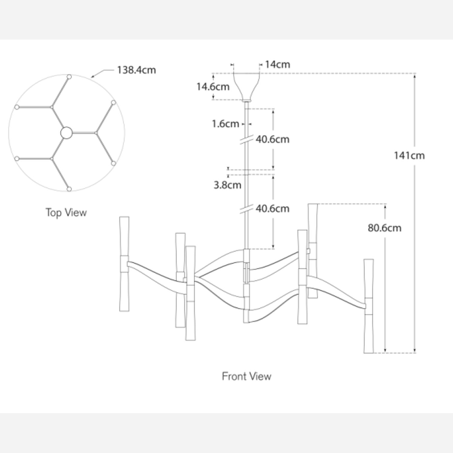 Brenta Grande Chandelier Bronze Chandelier - Andrew Martin