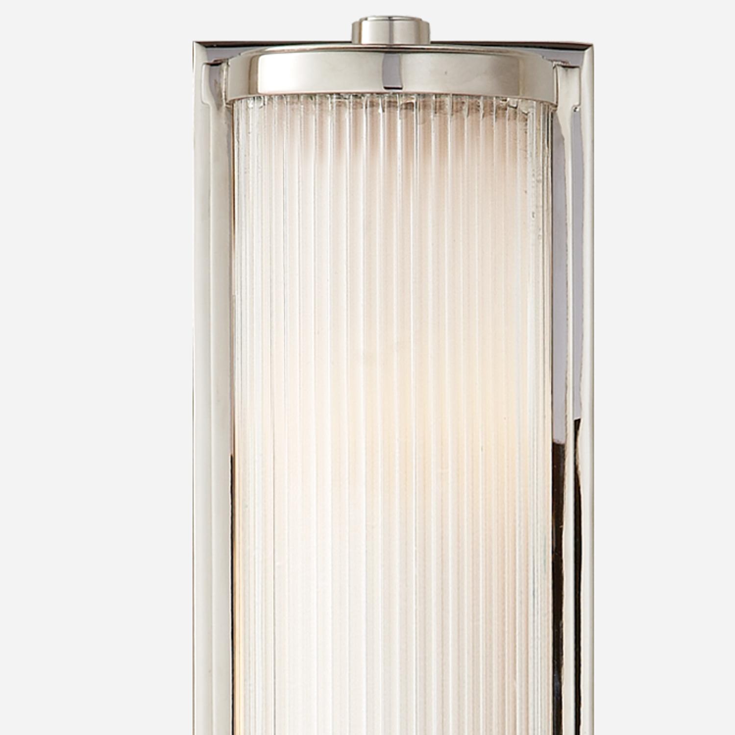 Dresser Wall Light Nickel Wall Light Long Polished Nickel - Andrew Martin